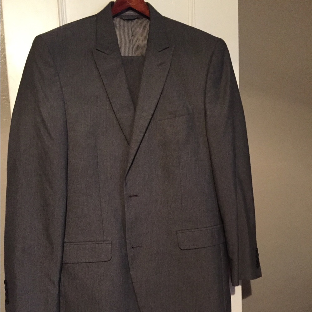 Joseph Abboud pinstripped grey suit